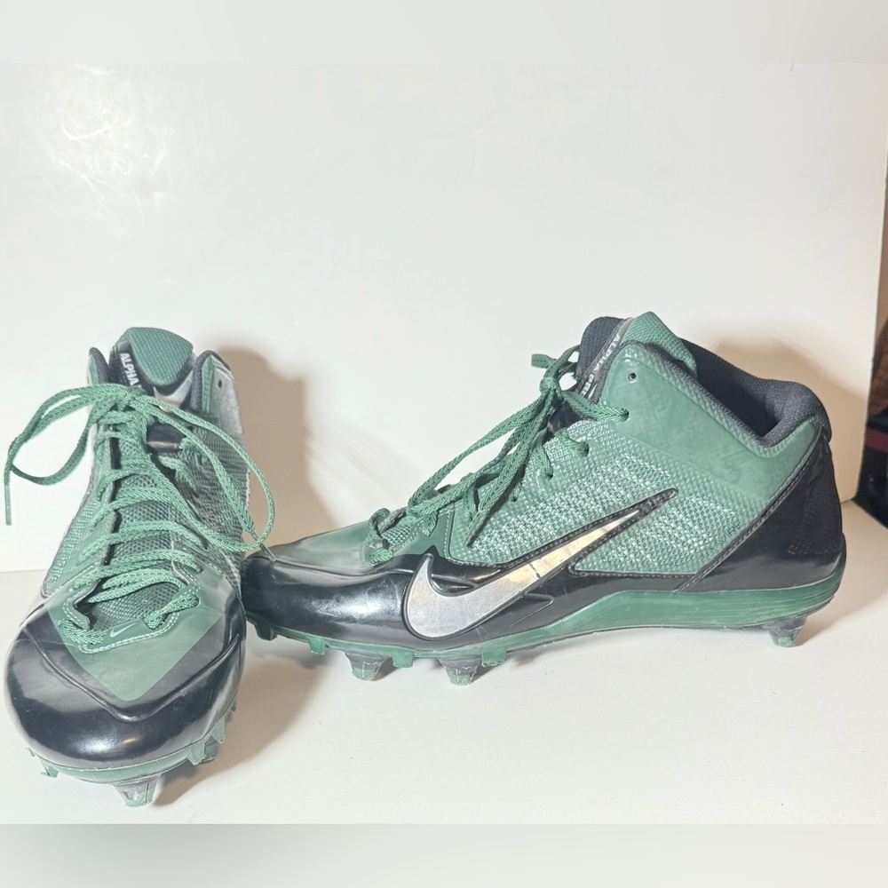 Nike Green and Black Sports Cleats